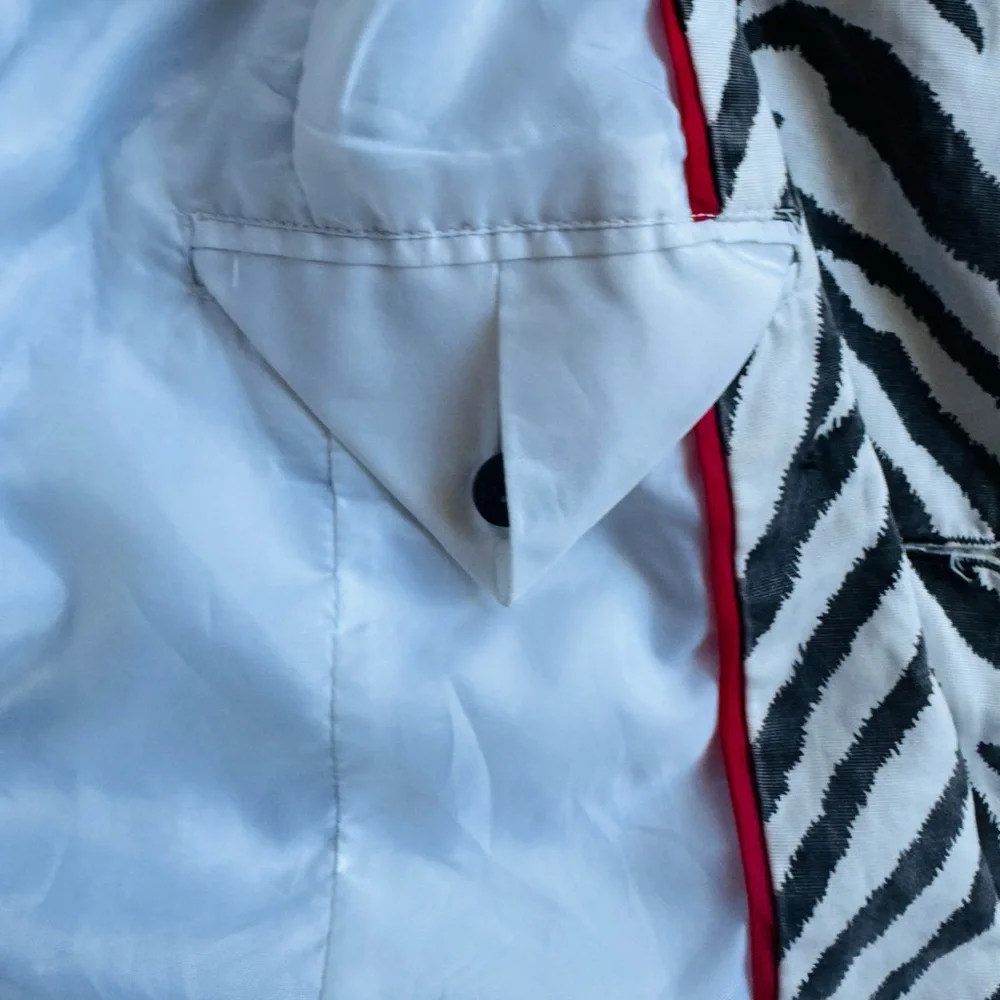 Filmore Studios California zebra print vintage 90s Y2K lightweight jacket small - Picture 8 of 8